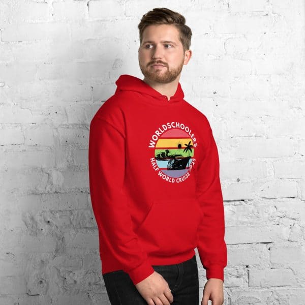 Unisex Hoodie | White Font | Half World Cruise 2025