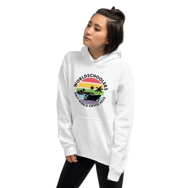 Unisex Hoodie | Black Font | Half World Cruise 2025