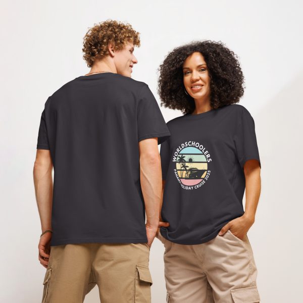 Unisex Organic T-Shirt | White Font | Panama Holiday Cruise 2025
