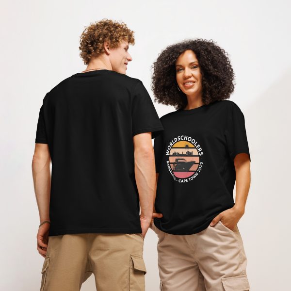 Unisex Organic T-Shirt | White Font | Barcelona - Cape Town 2025