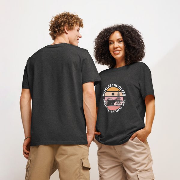 Unisex Organic T-Shirt | White Font | Singapore - Brisbane 2025