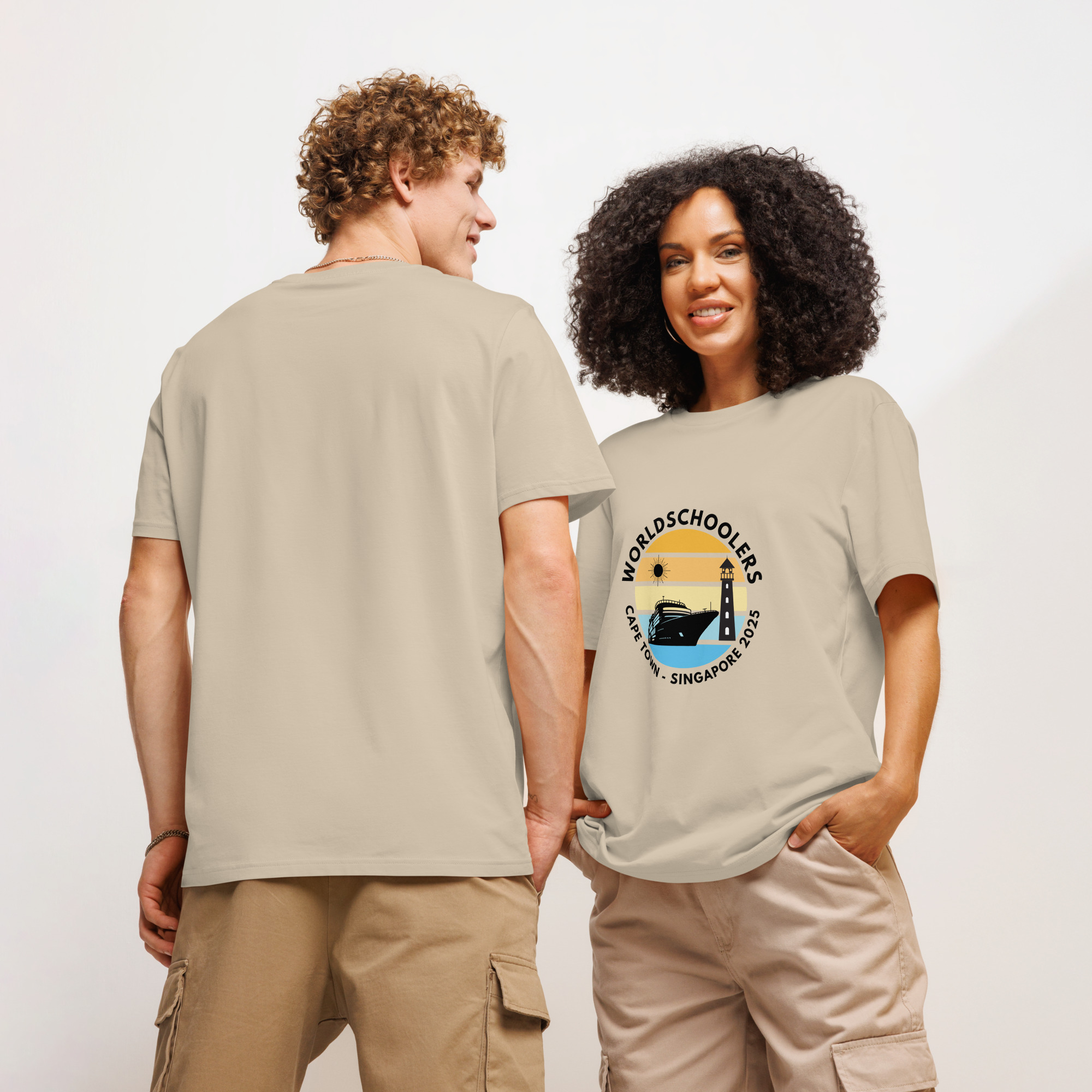 Unisex Organic T-Shirt | Black Font | Cape Town - Singapore 2025