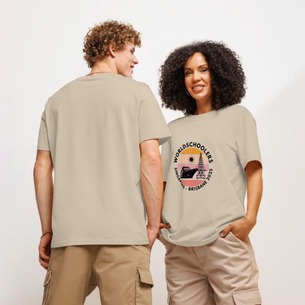 Unisex Organic T-Shirt | Black Font | Singapore - Brisbane 2025