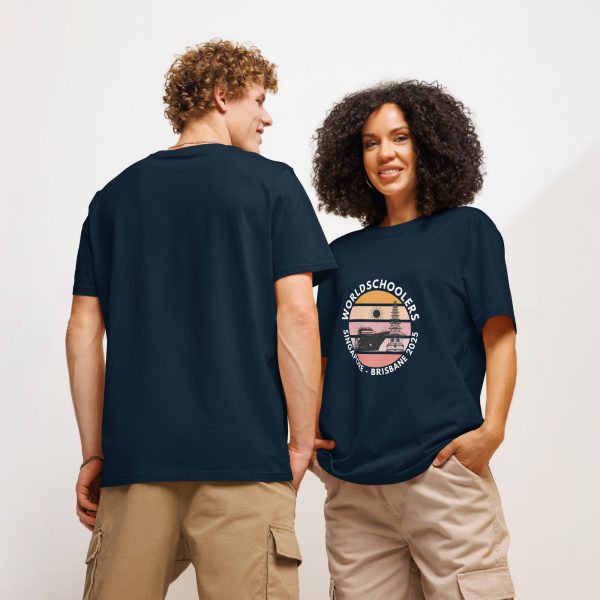 Unisex Organic T-Shirt | White Font | Singapore - Brisbane 2025