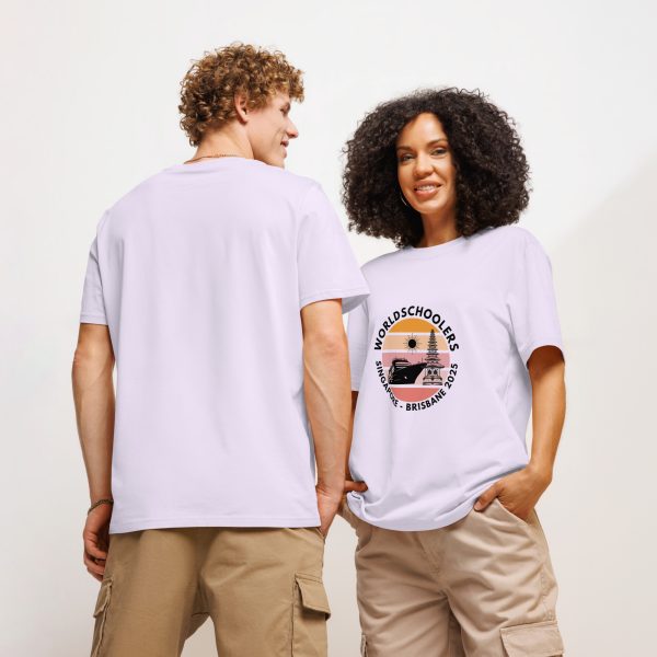 Unisex Organic T-Shirt | Black Font | Singapore - Brisbane 2025