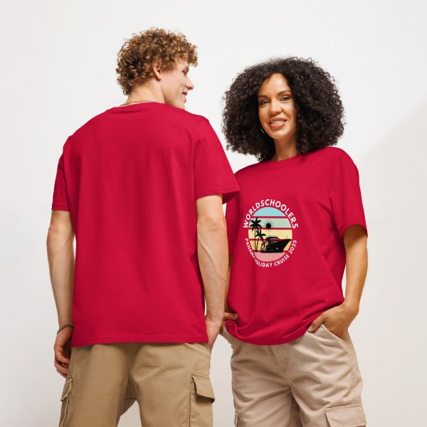Unisex Organic T-Shirt | White Font | Panama Holiday Cruise 2025