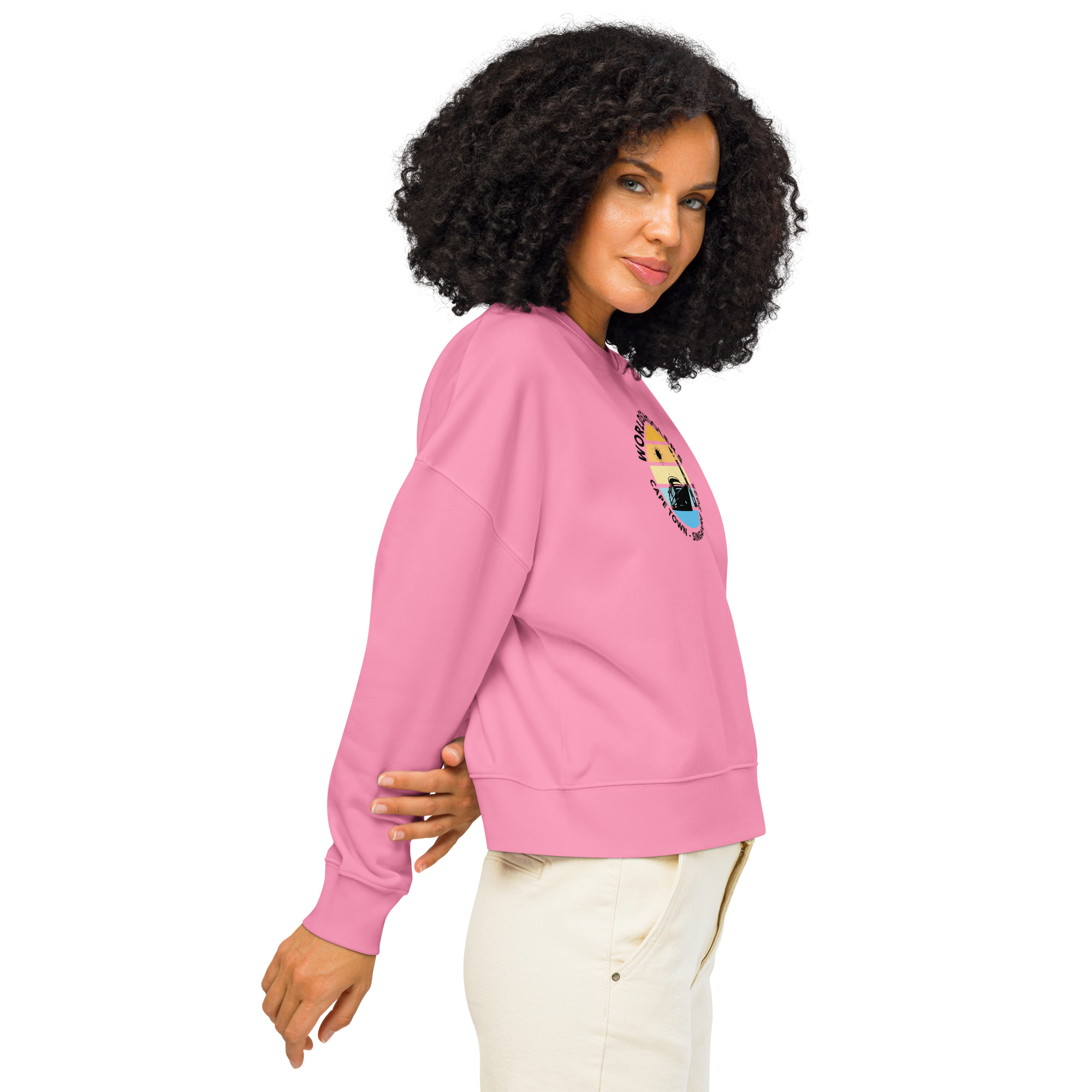 Women’s Organic Sweatshirt | Black Font | Cape Town - Singapore 2025