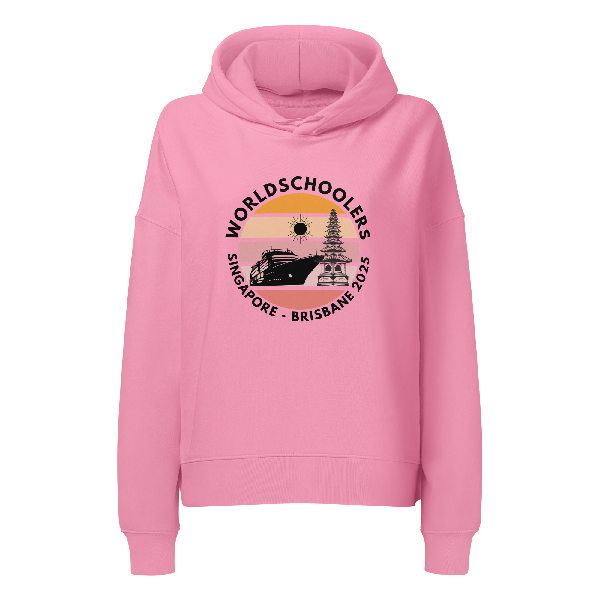 Women’s Organic Hoodie | Black Font | Singapore - Brisbane 2025