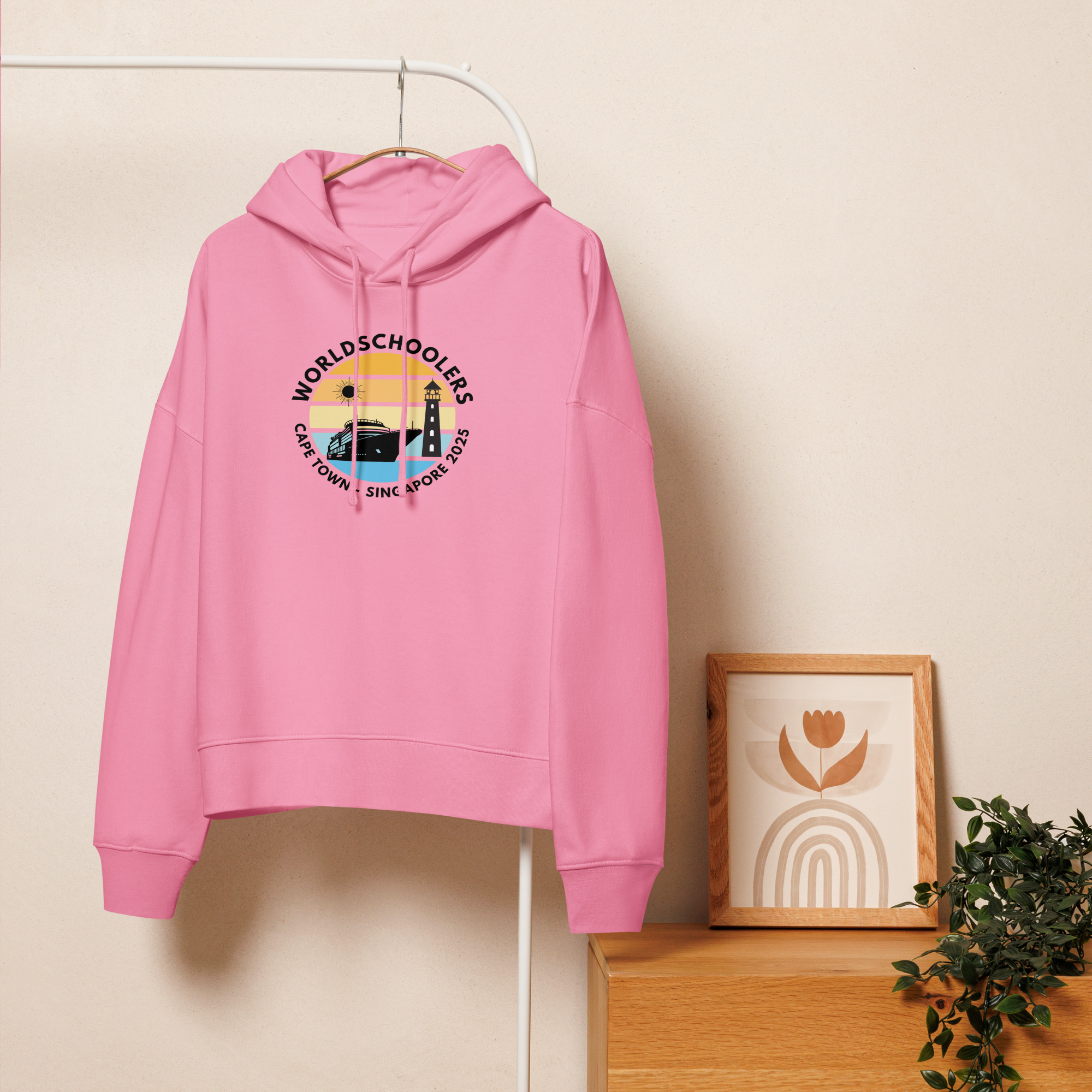 Women’s Organic Hoodie | Black Font | Cape Town - Singapore 2025