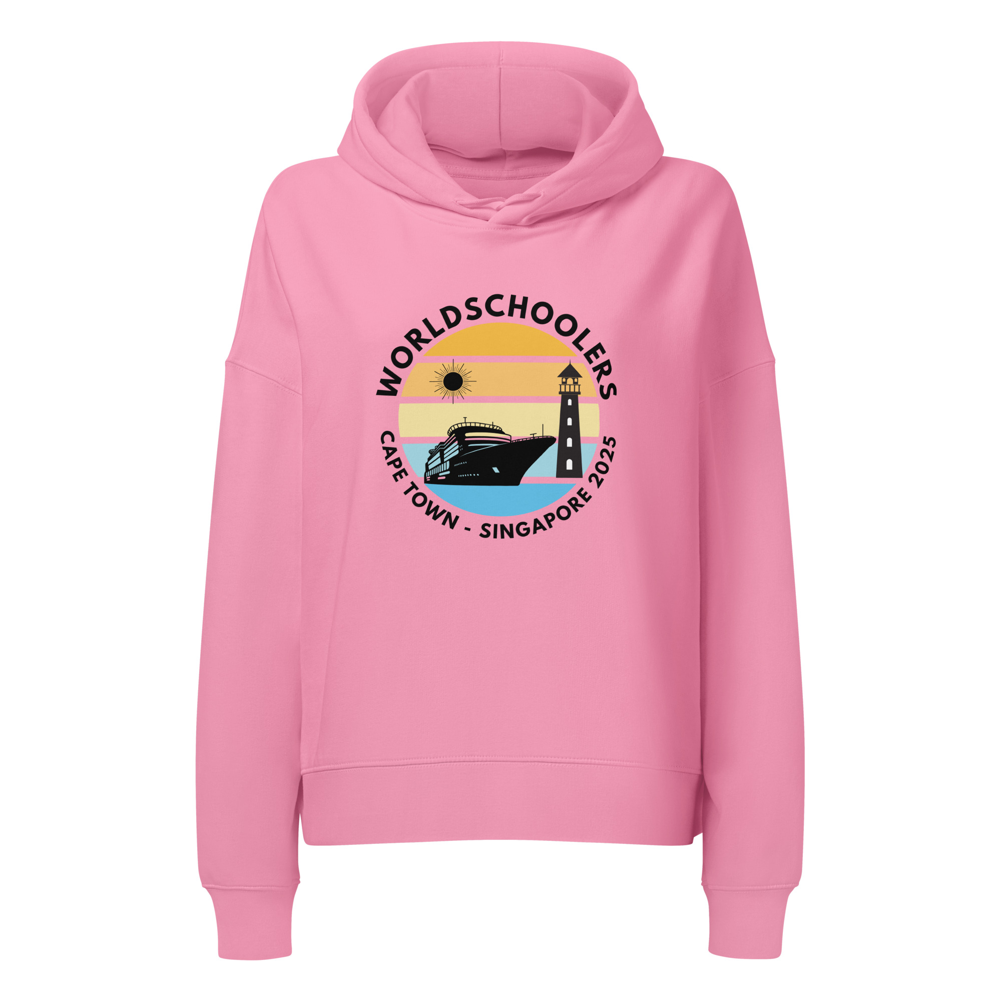 Women’s Organic Hoodie | Black Font | Cape Town - Singapore 2025