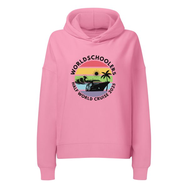 Women’s Organic Hoodie | Black Font | Half World Cruise 2025