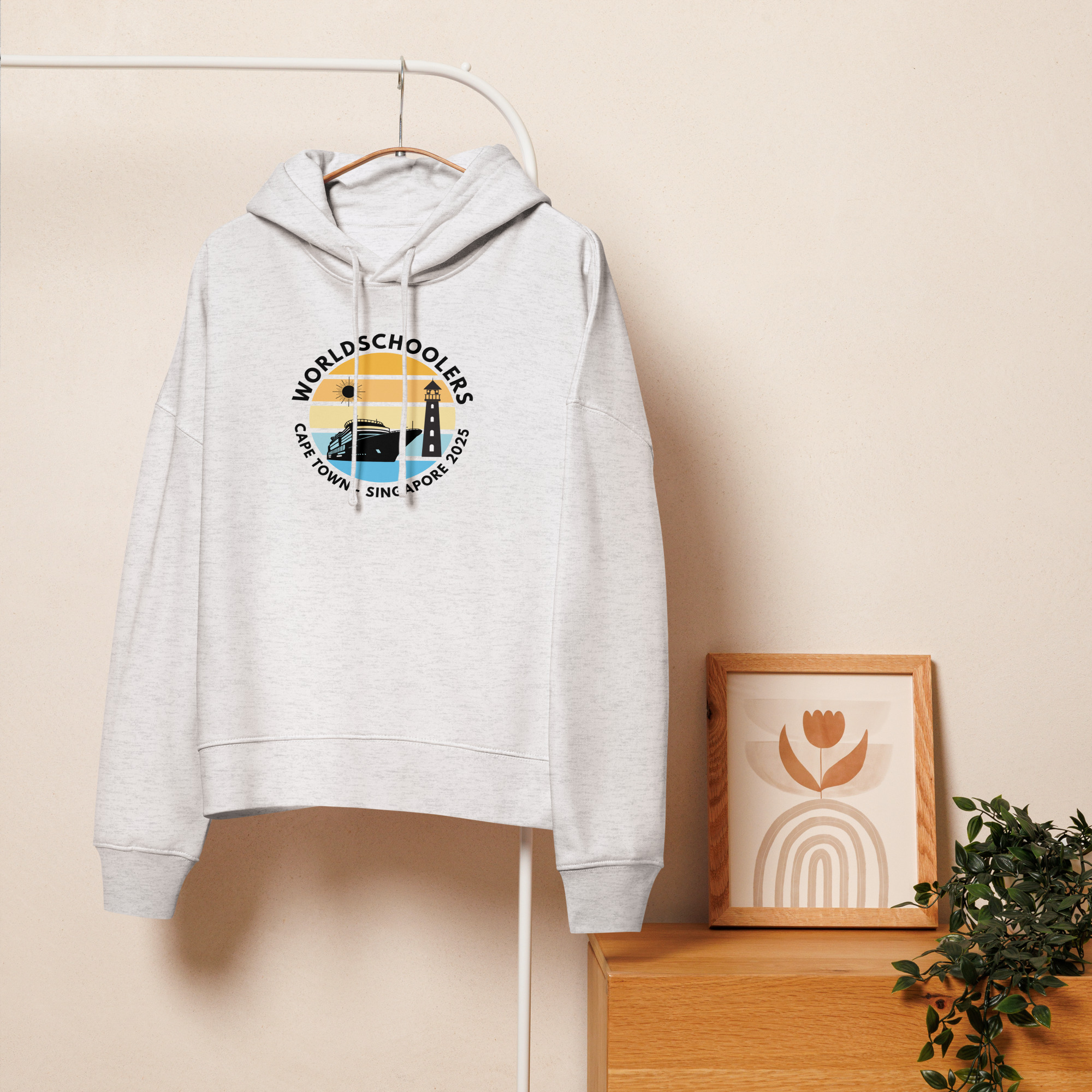 Women’s Organic Hoodie | Black Font | Cape Town - Singapore 2025