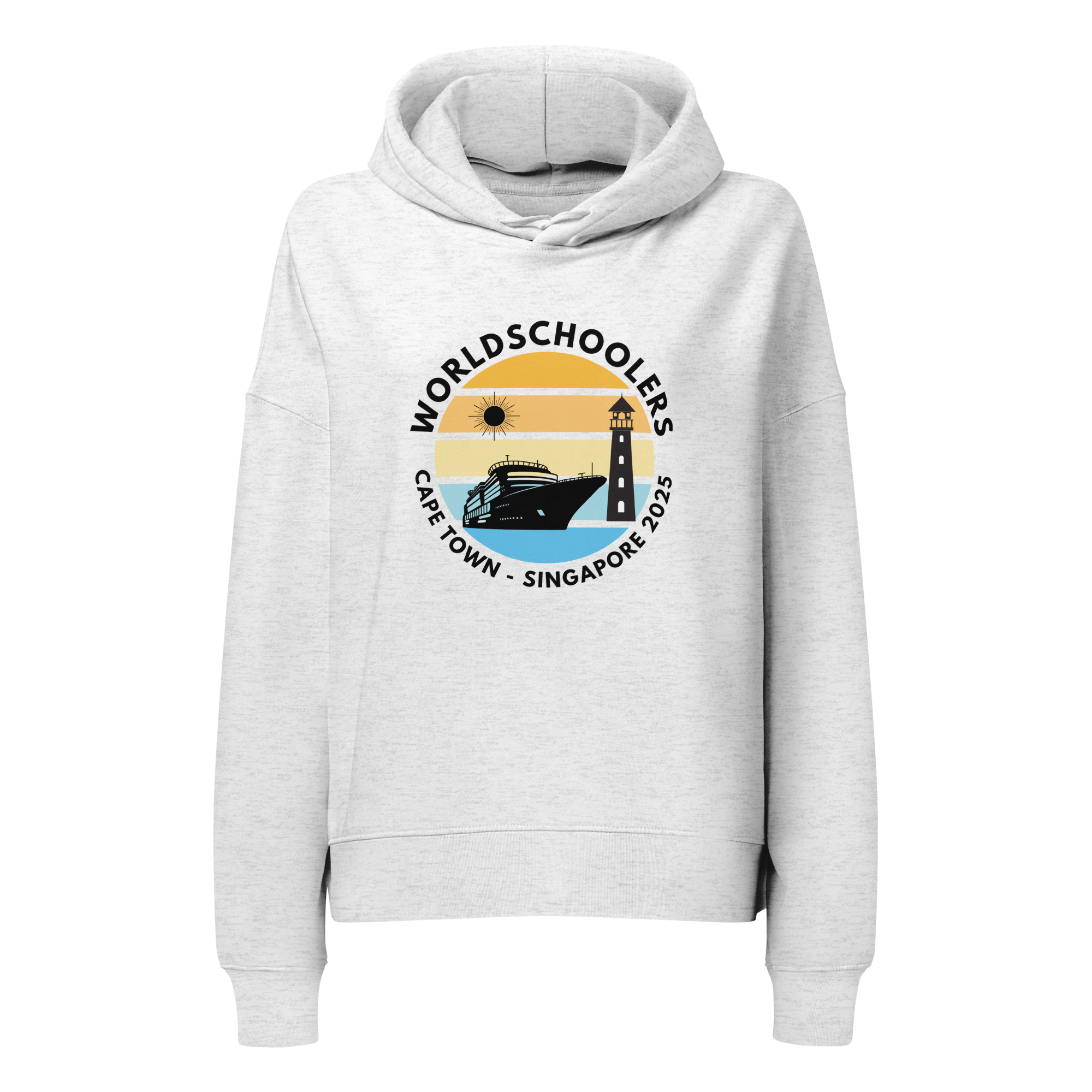 Women’s Organic Hoodie | Black Font | Cape Town - Singapore 2025