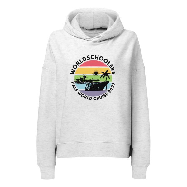 Women’s Organic Hoodie | Black Font | Half World Cruise 2025