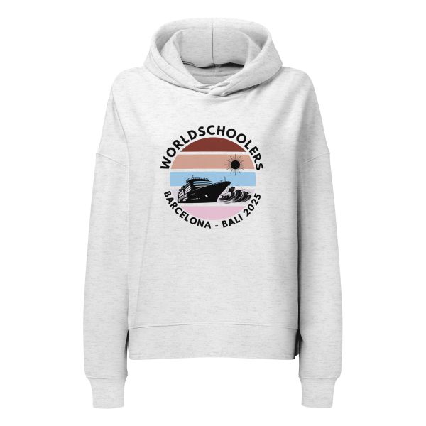Women’s Organic Hoodie | Black Font | Barcelona - Bali 2025