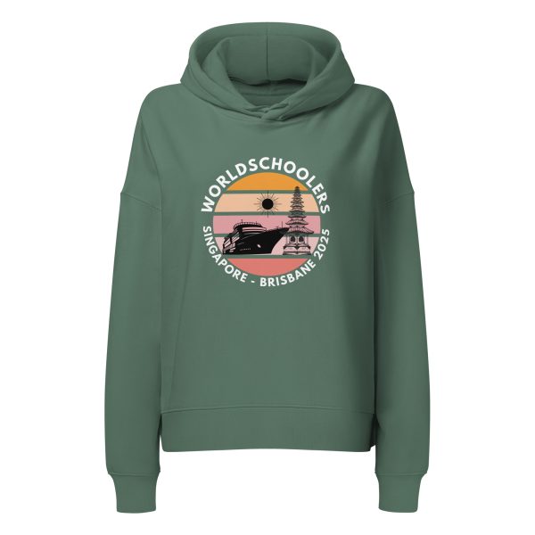Women’s Organic Hoodie | White Font | Singapore - Brisbane 2025