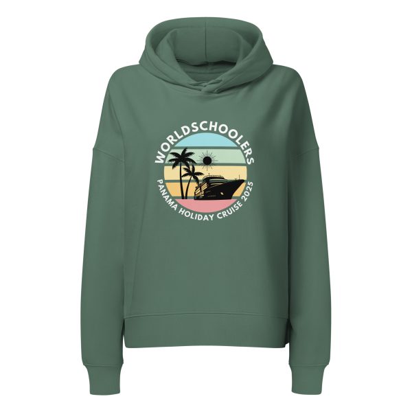 Women’s Organic Hoodie | White Font | Panama Holiday Cruise 2025