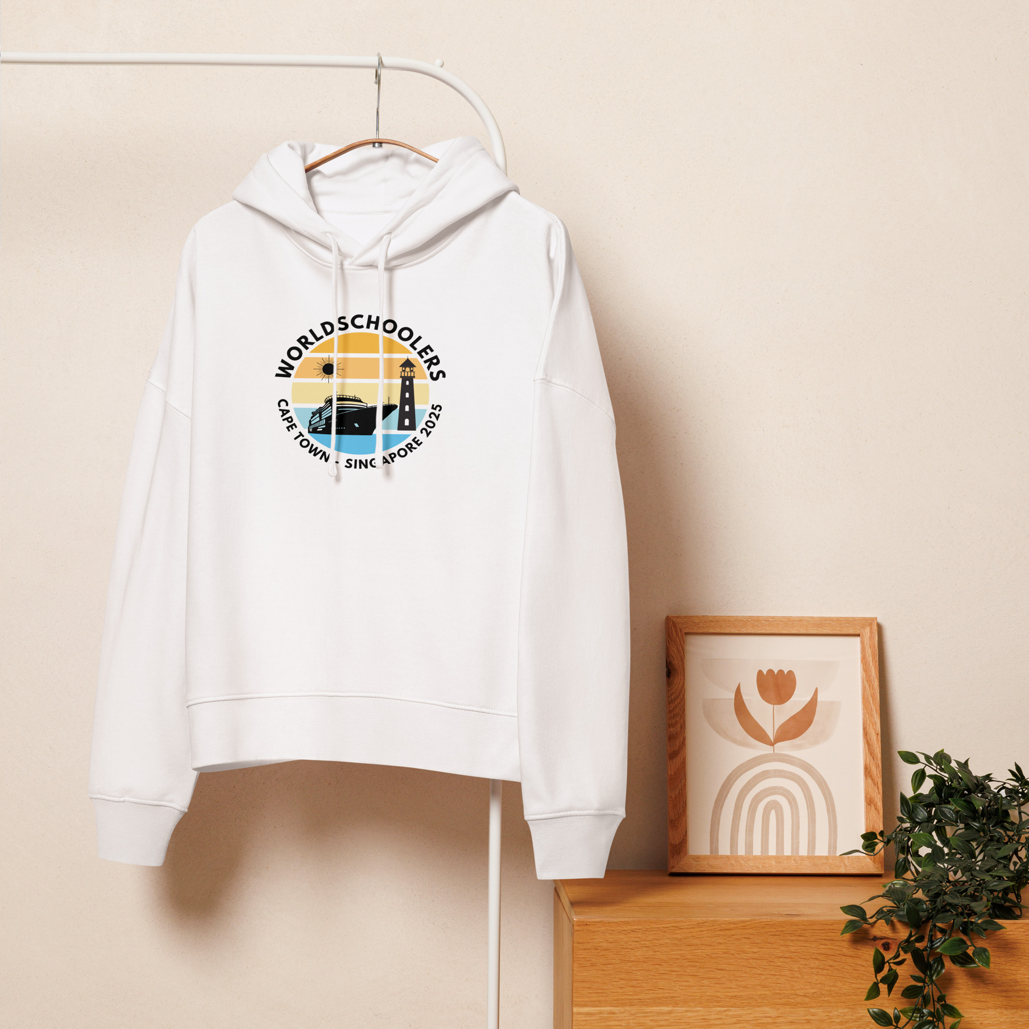 Women’s Organic Hoodie | Black Font | Cape Town - Singapore 2025