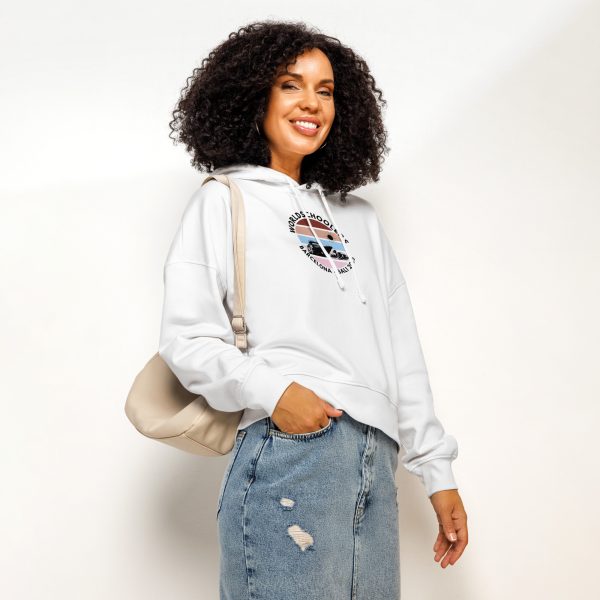 Women’s Organic Hoodie | Black Font | Barcelona - Bali 2025