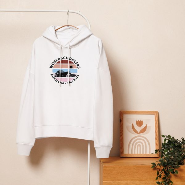 Women’s Organic Hoodie | Black Font | Barcelona - Bali 2025