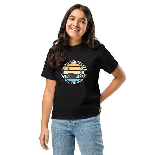Youth Classic Tee | White Font | Cape Town - Singapore 2025