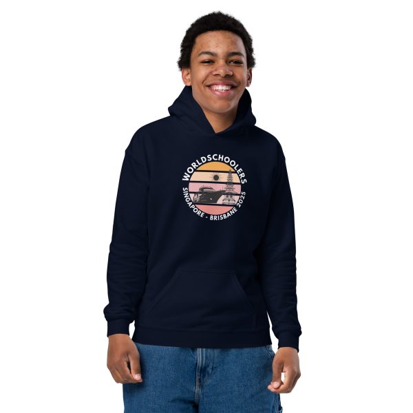 Youth Heavy Blend Hoodie | White Font | Singapore - Brisbane 2025
