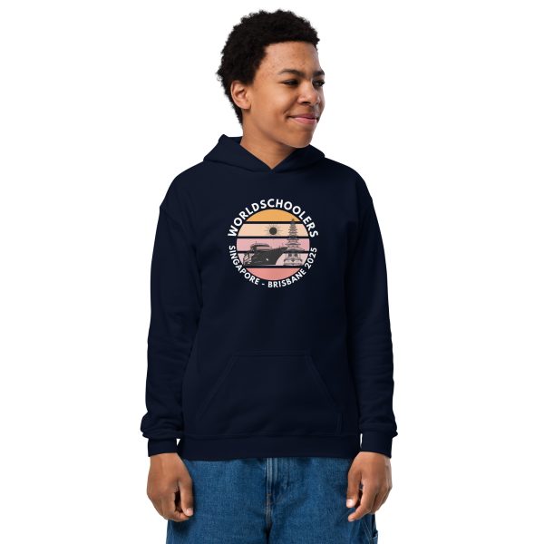Youth Heavy Blend Hoodie | White Font | Singapore - Brisbane 2025