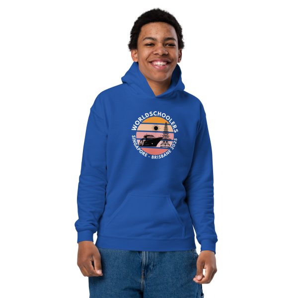Youth Heavy Blend Hoodie | White Font | Singapore - Brisbane 2025