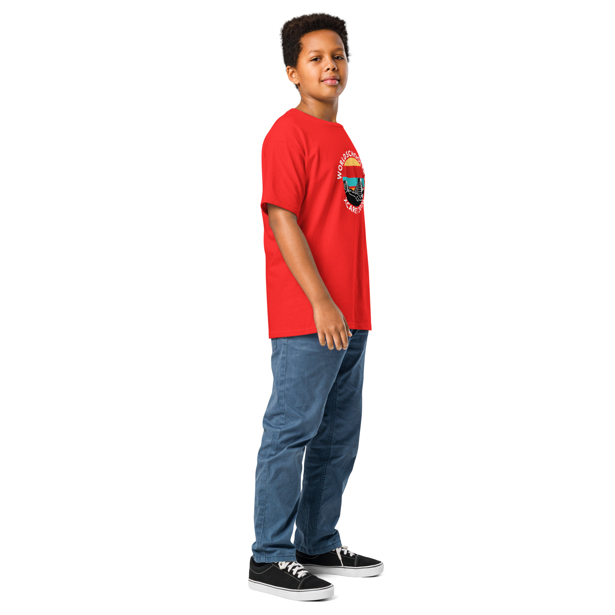 Youth Classic Tee with Xcaret 2026 design, perfect for kids attending the event. Comfortable, stylish, and ideal for showcasing your excitement for the upcoming Xcaret 2026 event.