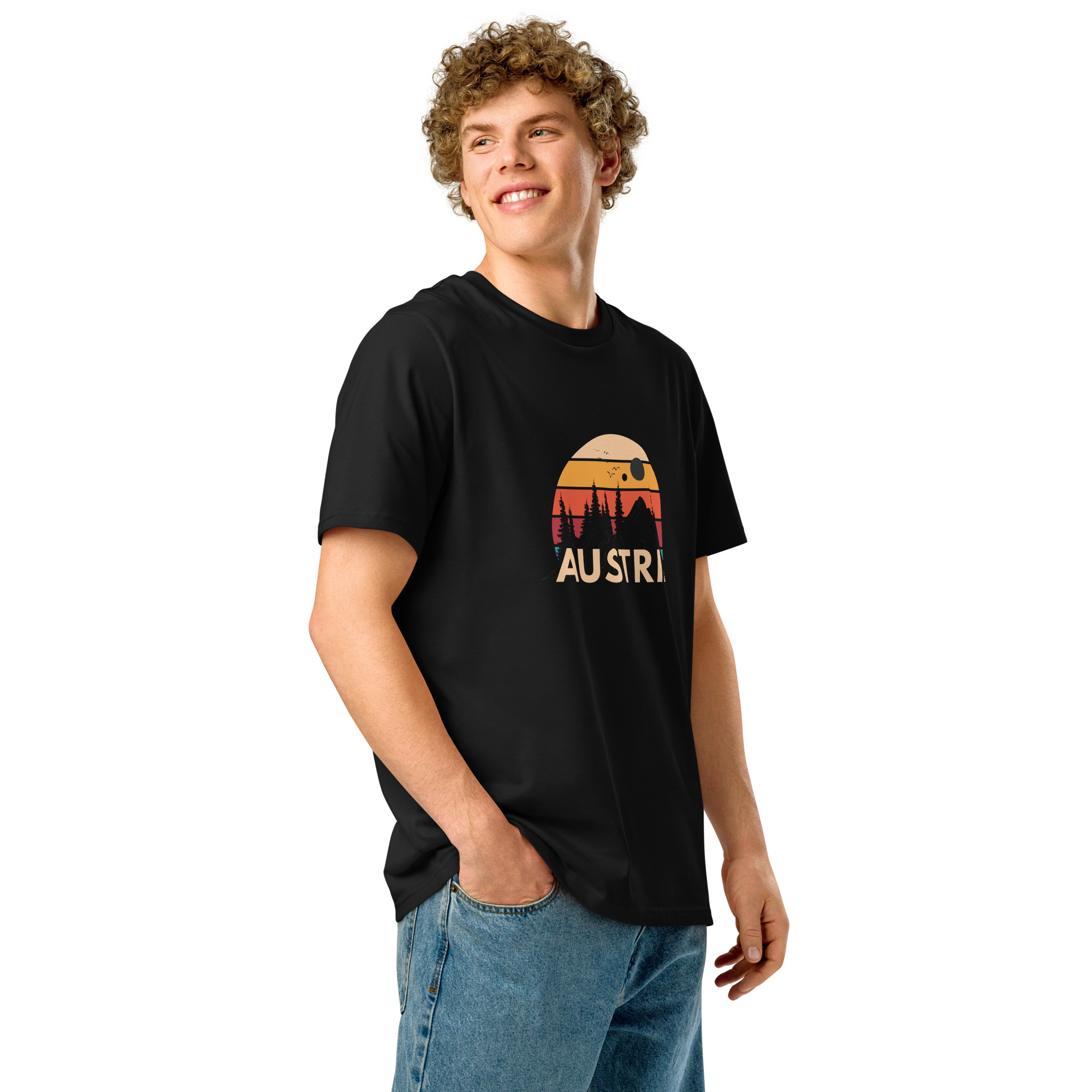 Austria 2026 | Forest and birds logo | Unisex organic t-shirt