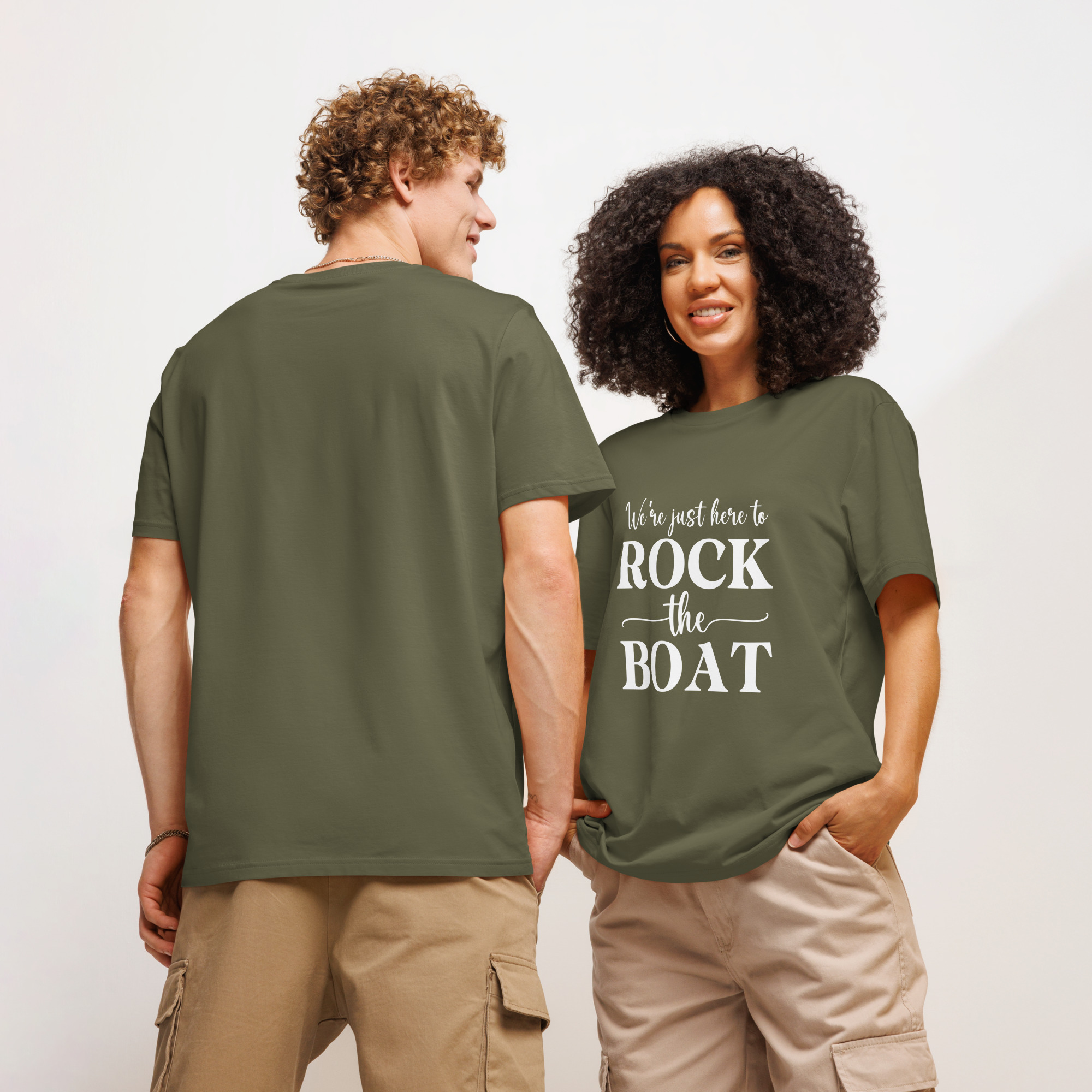We're Just Here to Rock the Boat | Unisex organic t-shirt