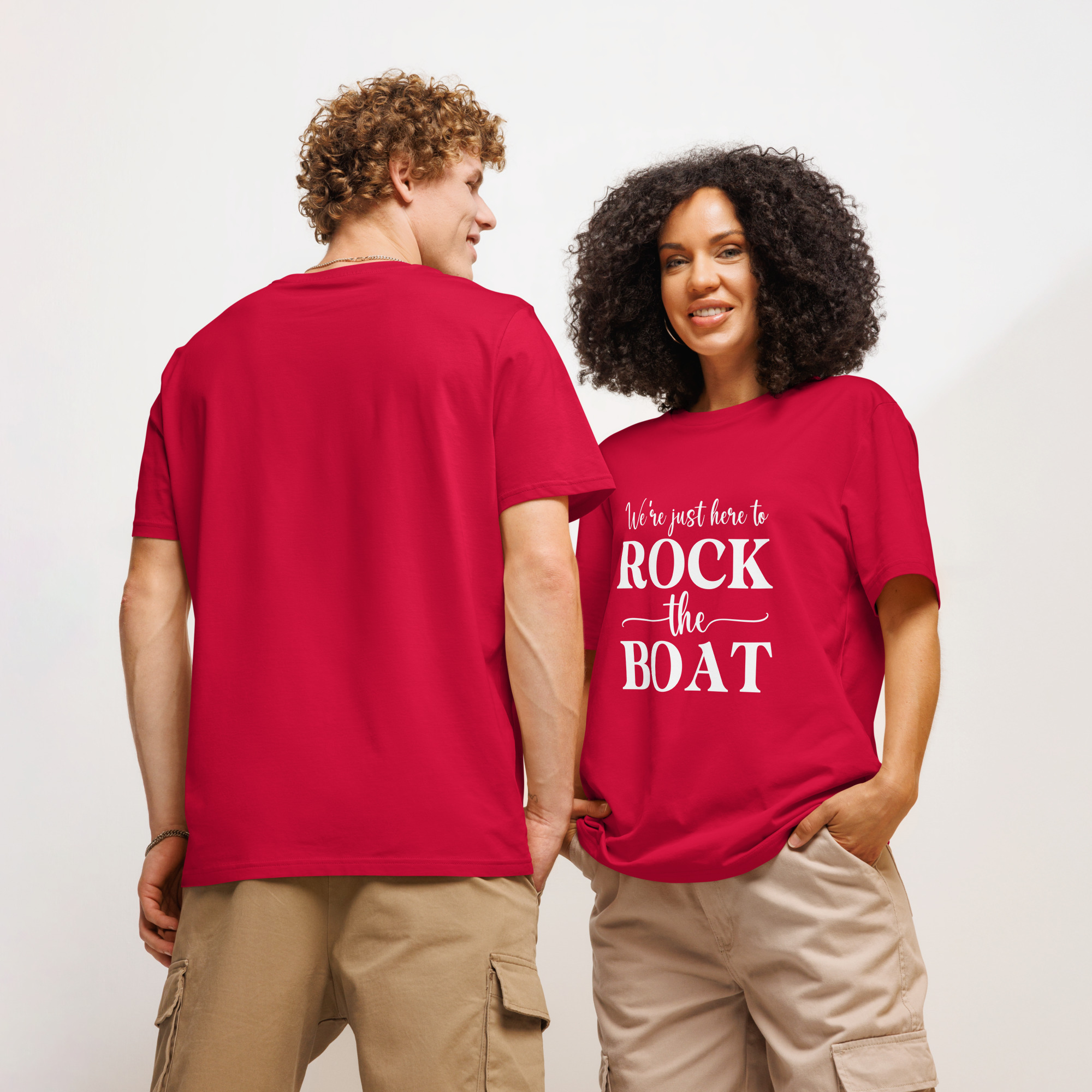 We're Just Here to Rock the Boat | Unisex organic t-shirt