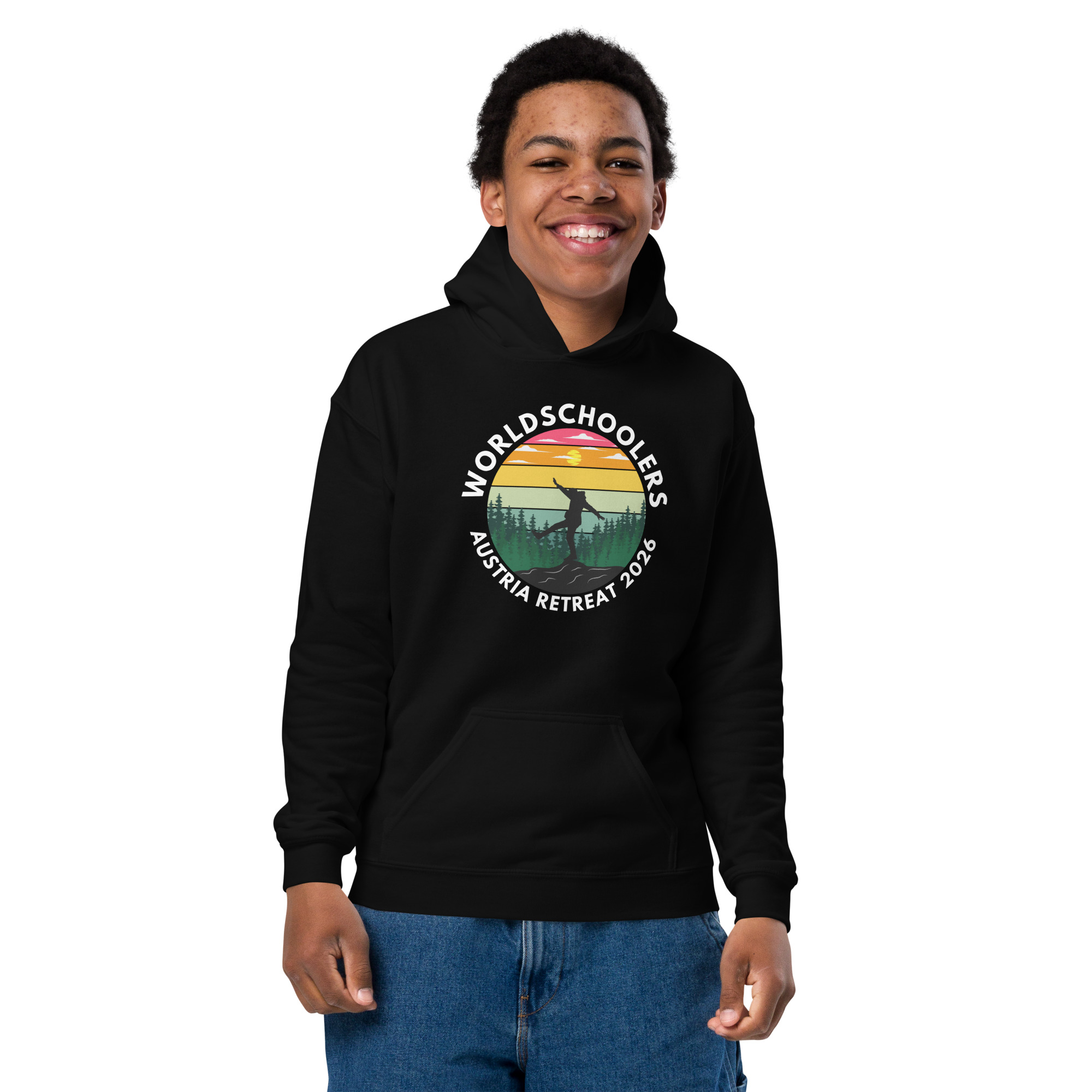 Austria 2026 | Official Kicking logo | Youth heavy blend hoodie
