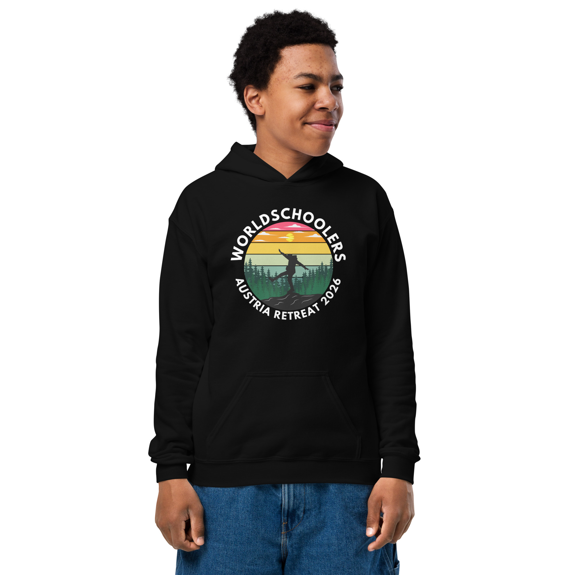 Austria 2026 | Official Kicking logo | Youth heavy blend hoodie