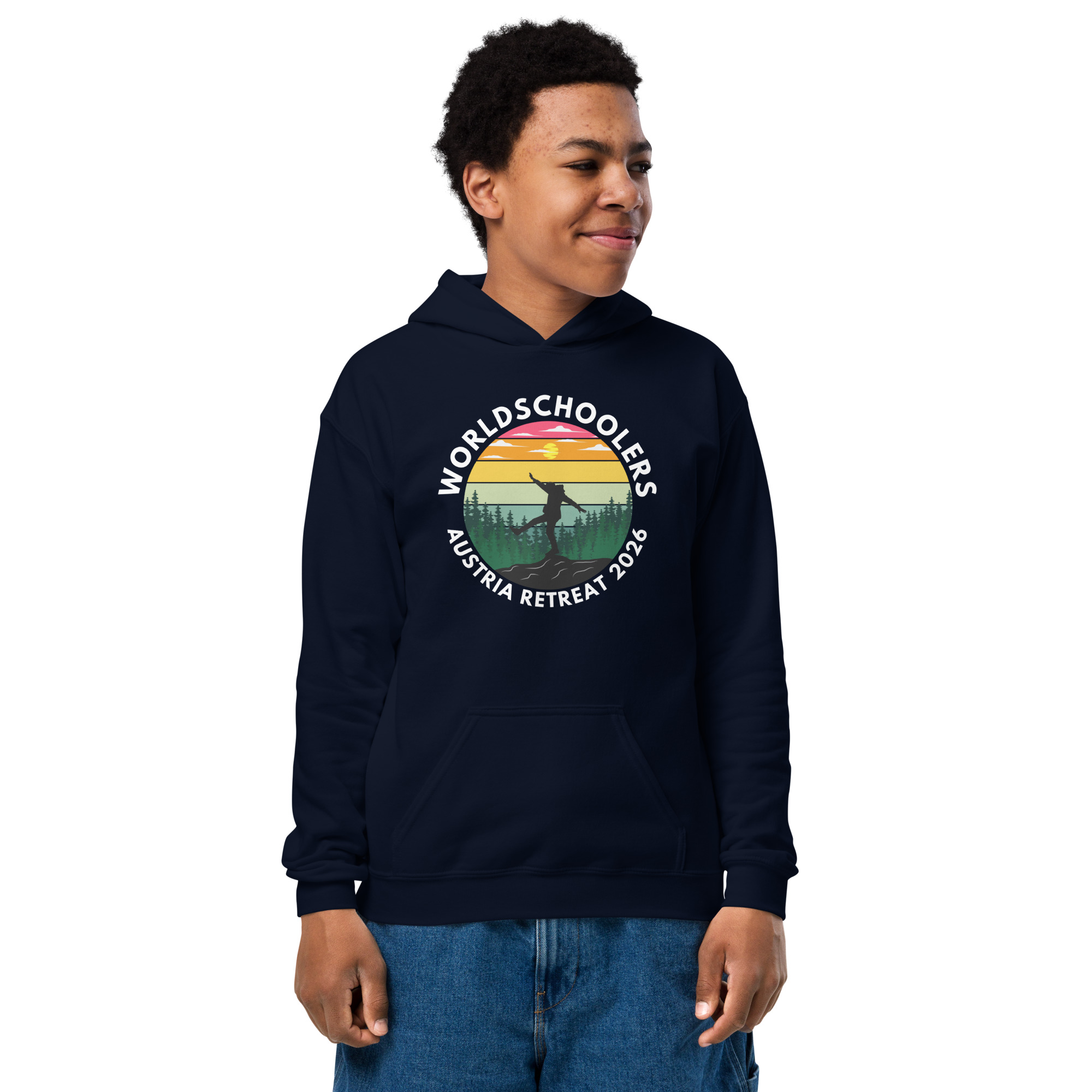 Austria 2026 | Official Kicking logo | Youth heavy blend hoodie