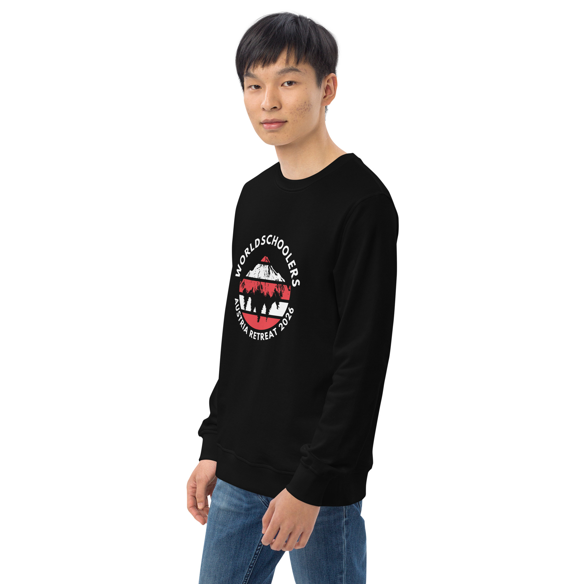 Austria 2026 | Official Red logo | Unisex organic sweatshirt