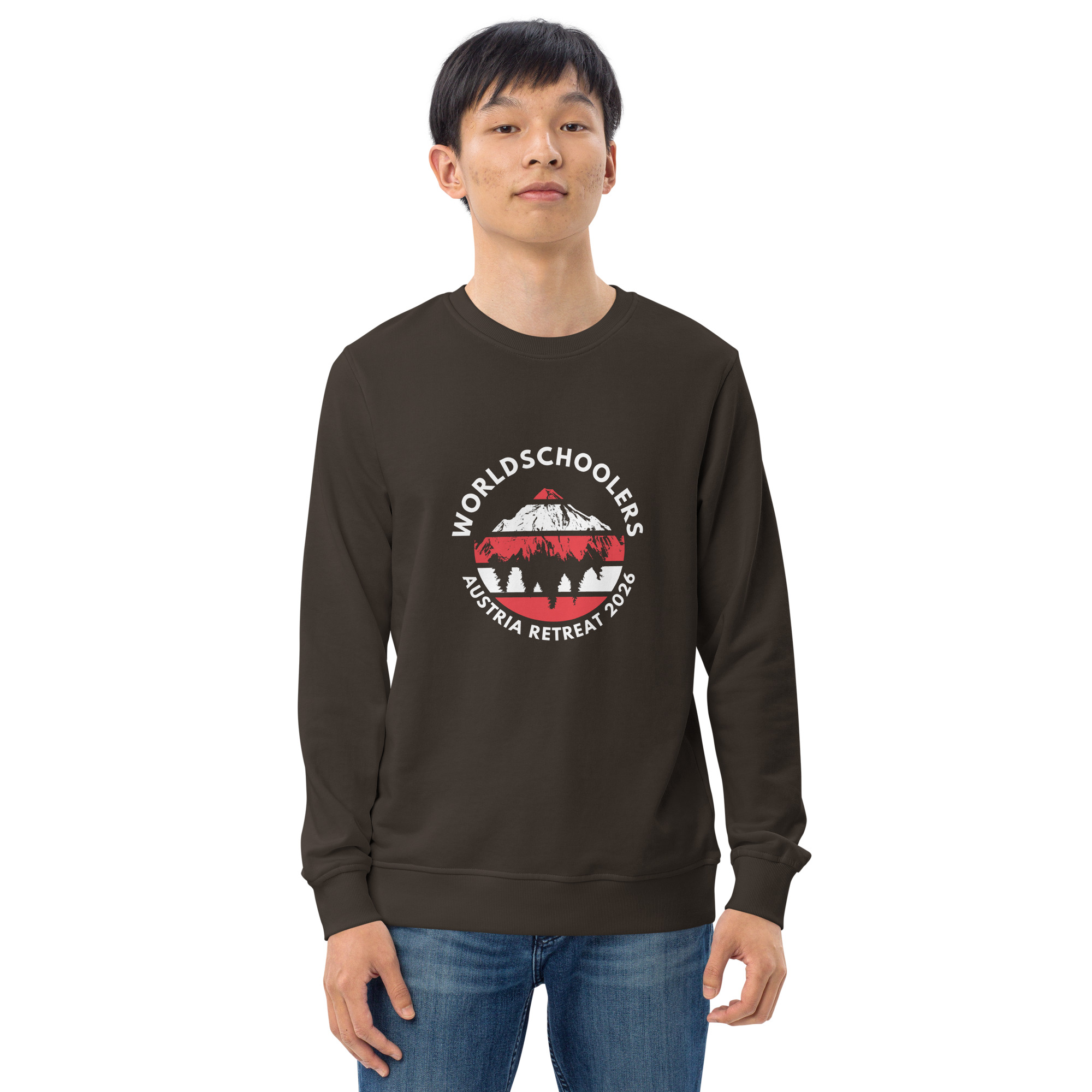Austria 2026 | Official Red logo | Unisex organic sweatshirt
