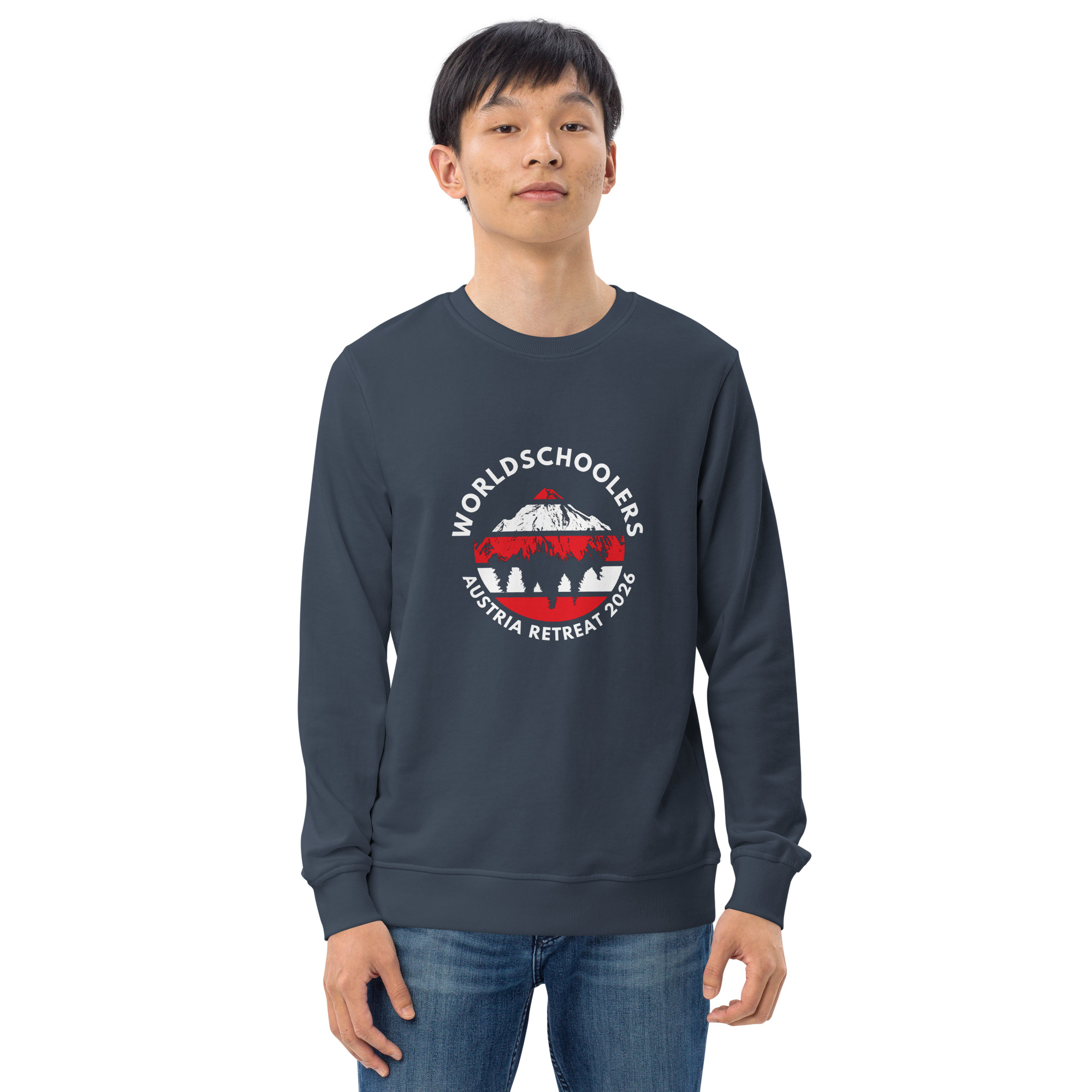 Austria 2026 | Official Red logo | Unisex organic sweatshirt