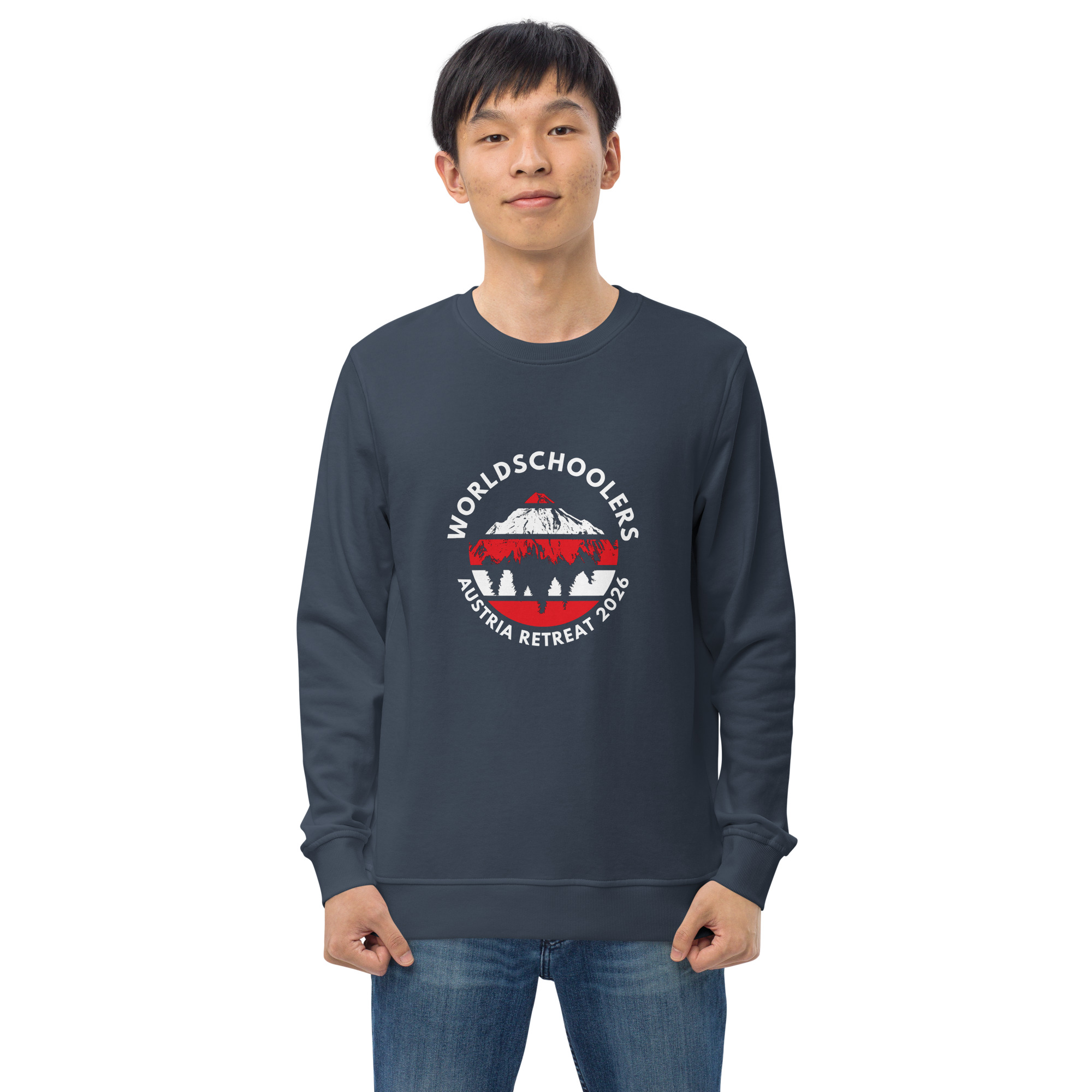 Austria 2026 | Official Red logo | Unisex organic sweatshirt