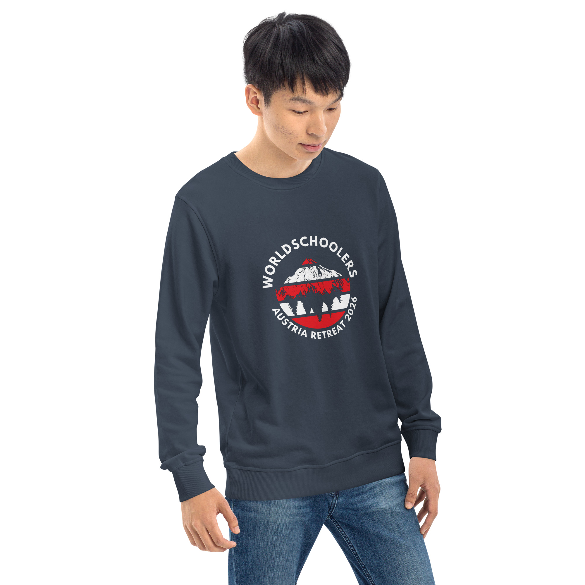Austria 2026 | Official Red logo | Unisex organic sweatshirt