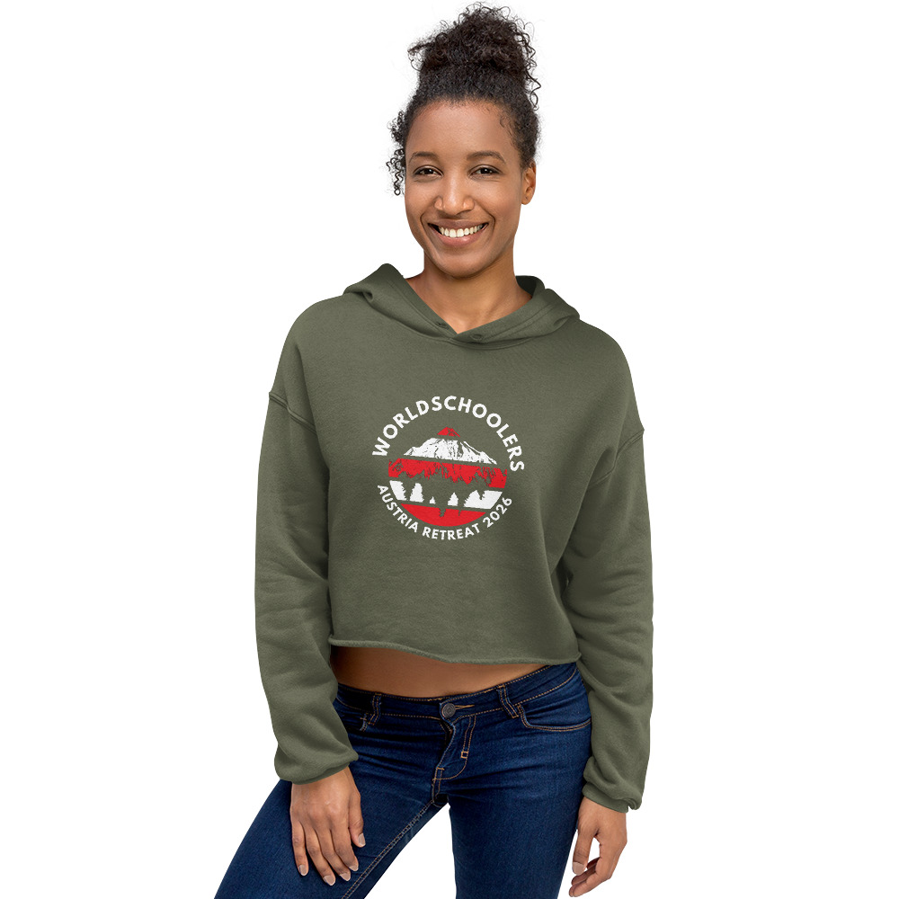 Austria 2026 | Official Red logo | Crop Hoodie