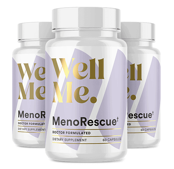 Image of the "3 Bottles" MenoRescue pack, the most popular option among customers
