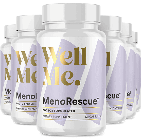 Image of the "6 Bottles" MenoRescue pack, showing the best value offer