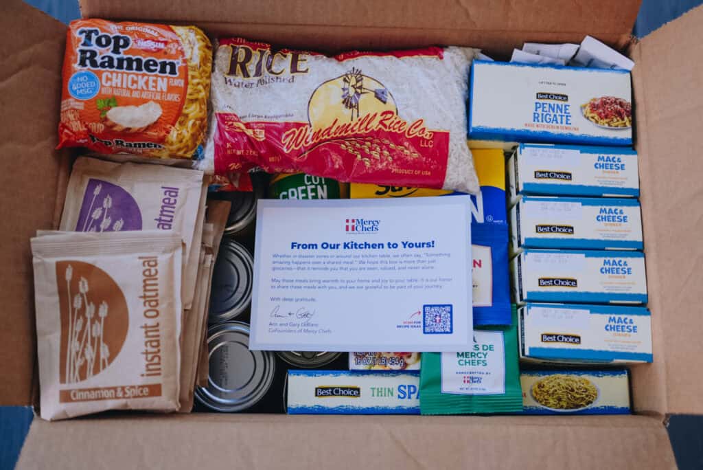 Ingredients inside a Family Grocery Box