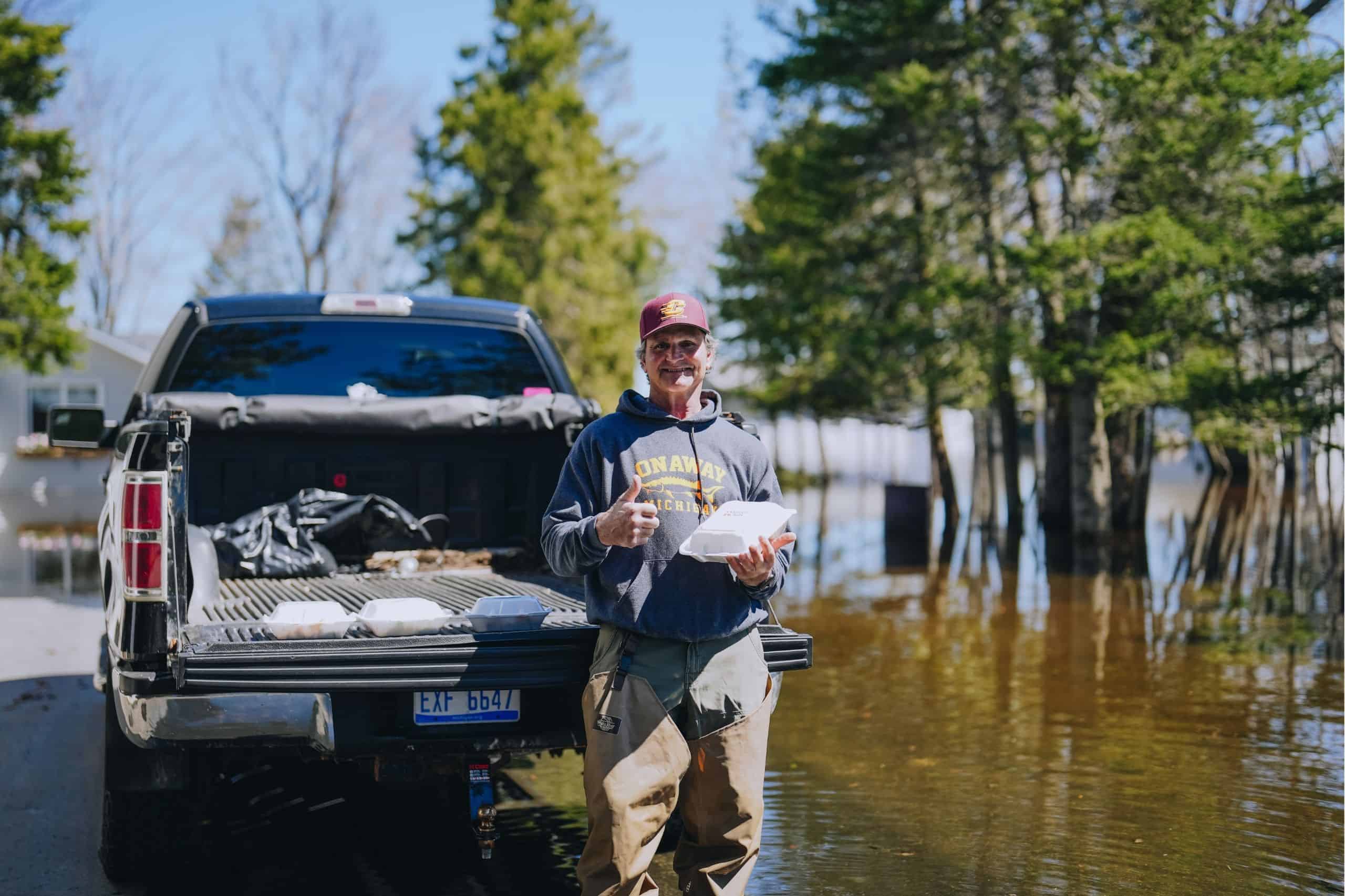 Mercy Chefs Serving Meals in Onaway, Michigan, Following Flooding