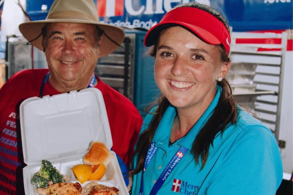 Volunteer Manager Molly MacDonald and Chef Gary LeBlanc in Fort Myers, Florida