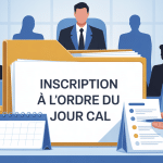 Illustration inscription à l'ordre du jour d'une cal processus commission