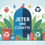 peut-on jeter une couette à la poubelle illustration tri recyclage