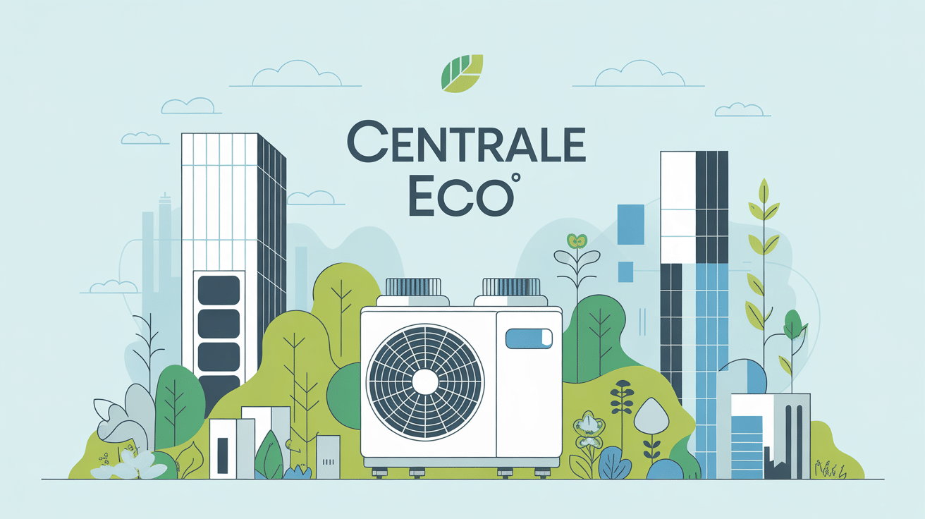 centrale eco dans un bâtiment moderne vecteur