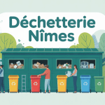 Illustration de la déchetterie Nîmes avec tri des déchets